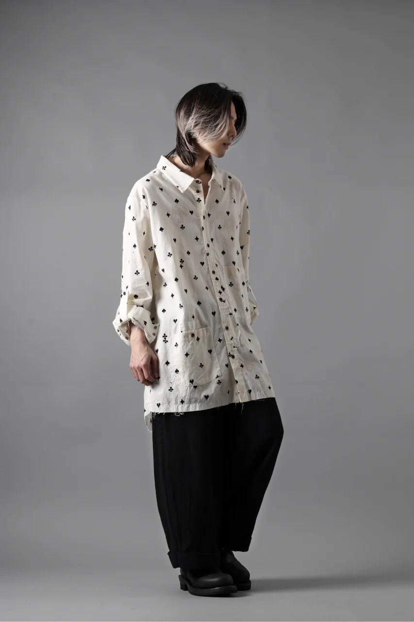 Aleksandr Manamis Mended Shirt / Tea Stain Dyed Cotton Gauze (QUATRE) - Image 24