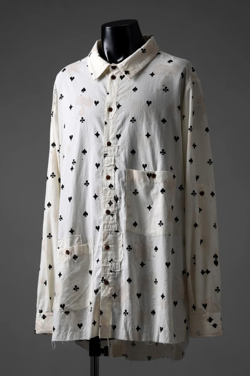 Aleksandr Manamis Mended Shirt / Tea Stain Dyed Cotton Gauze (QUATRE) - Image 3