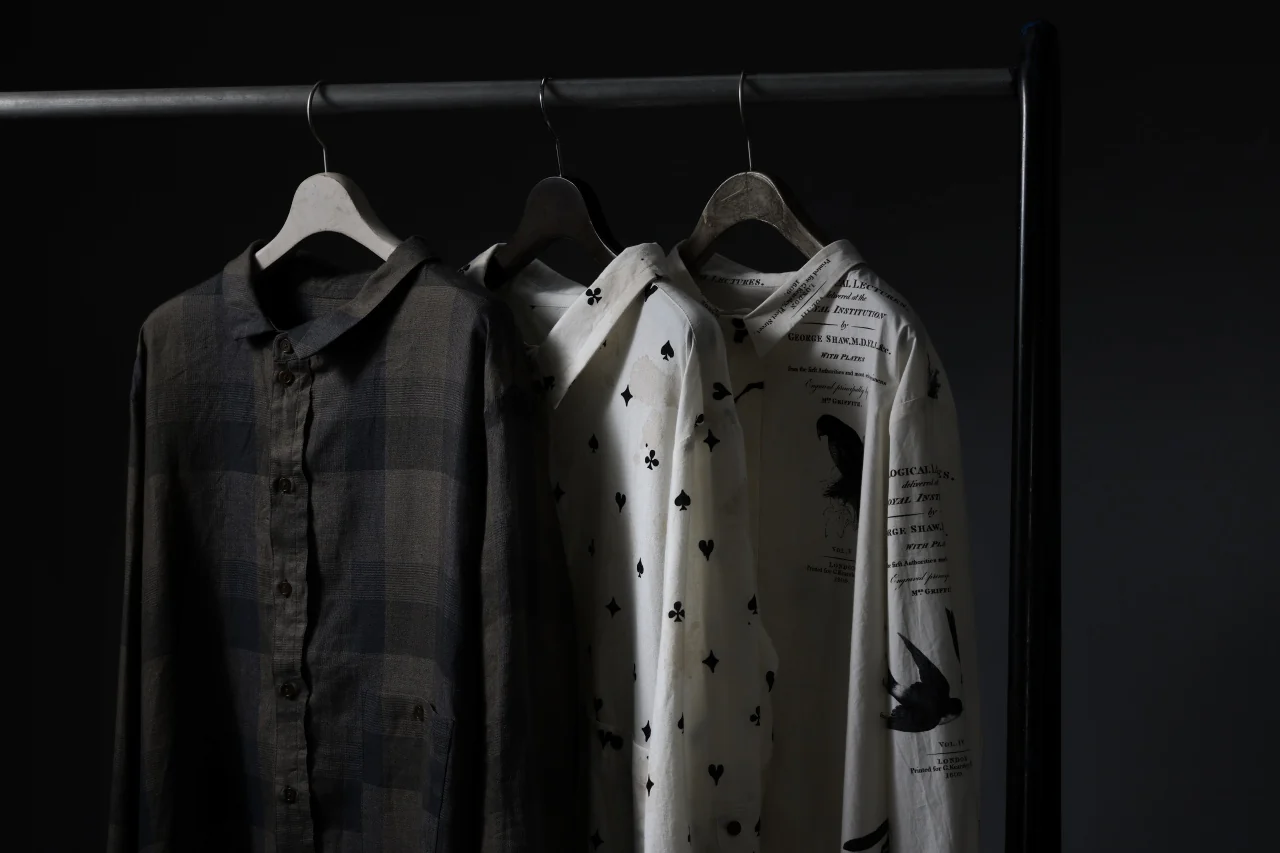 Aleksandr Manamis Mended Shirt / Tea Stain Dyed Cotton Gauze (QUATRE) - Image 36