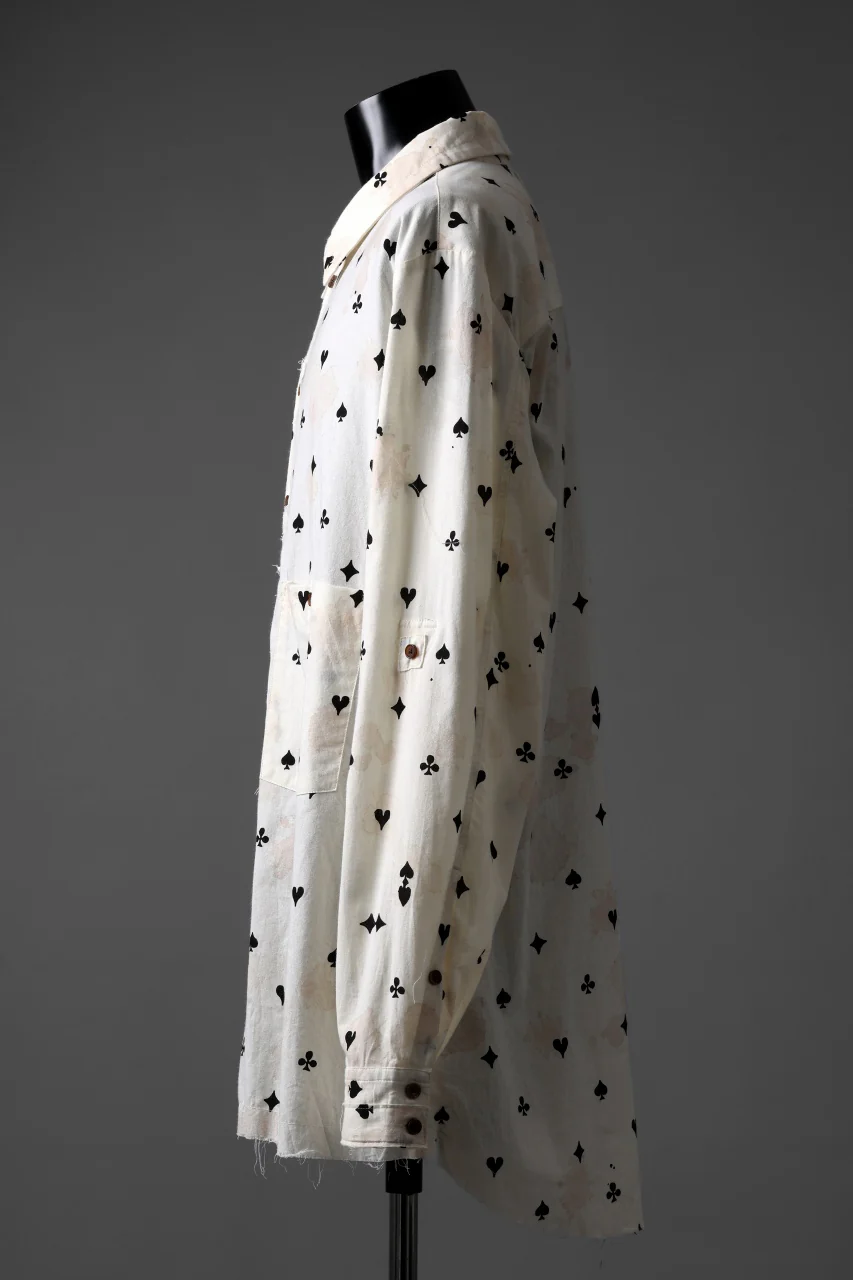 Aleksandr Manamis Mended Shirt / Tea Stain Dyed Cotton Gauze (QUATRE) - Image 4