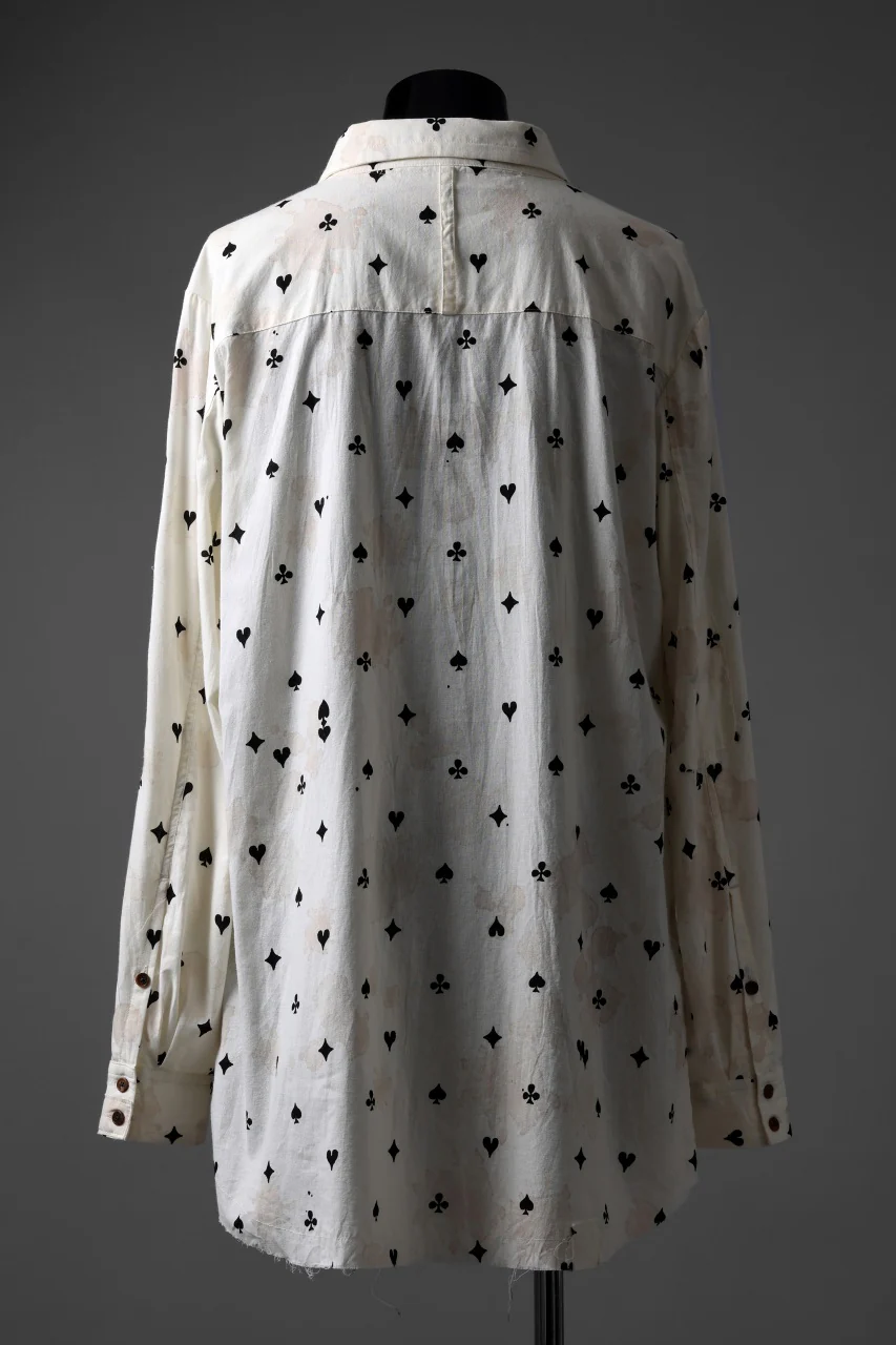 Aleksandr Manamis Mended Shirt / Tea Stain Dyed Cotton Gauze (QUATRE) - Image 5