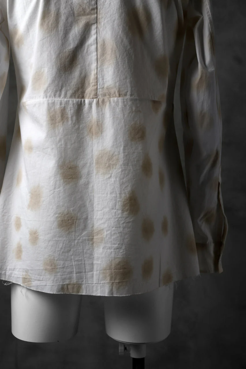 Aleksandr Manamis Raw Hallf Collar Shirt / Tea Stain Dot - Image 19