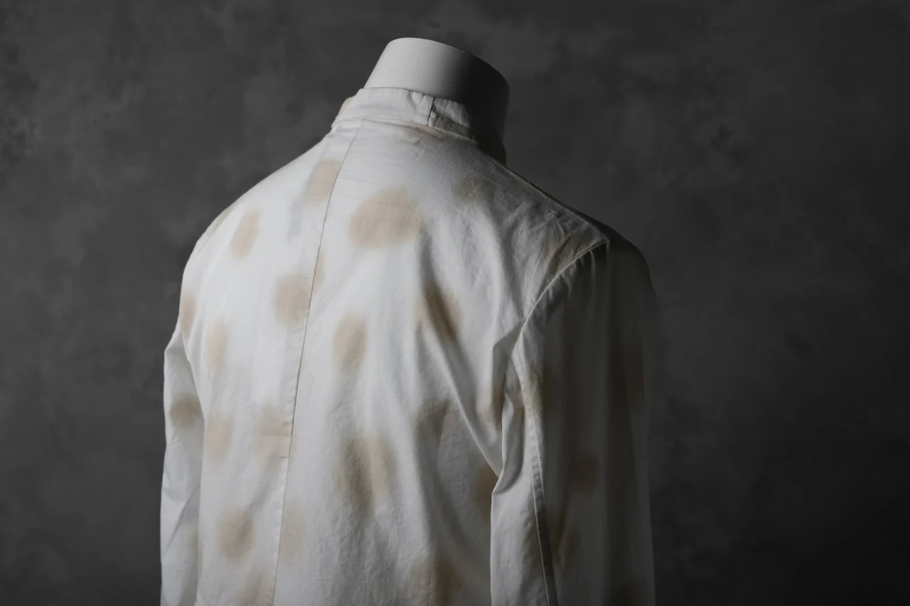 Aleksandr Manamis Raw Hallf Collar Shirt / Tea Stain Dot - Image 21