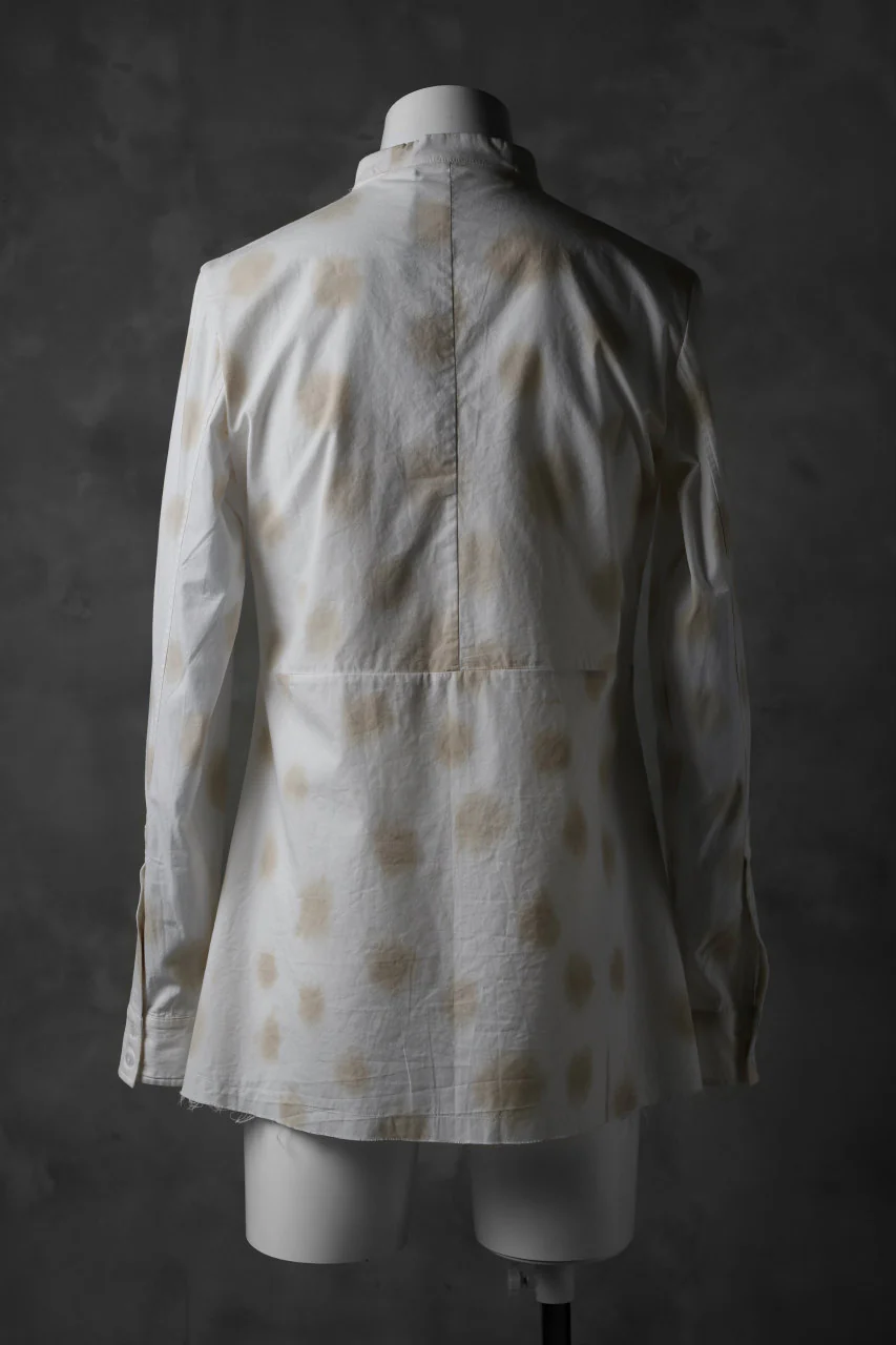 Aleksandr Manamis Raw Hallf Collar Shirt / Tea Stain Dot - Image 5