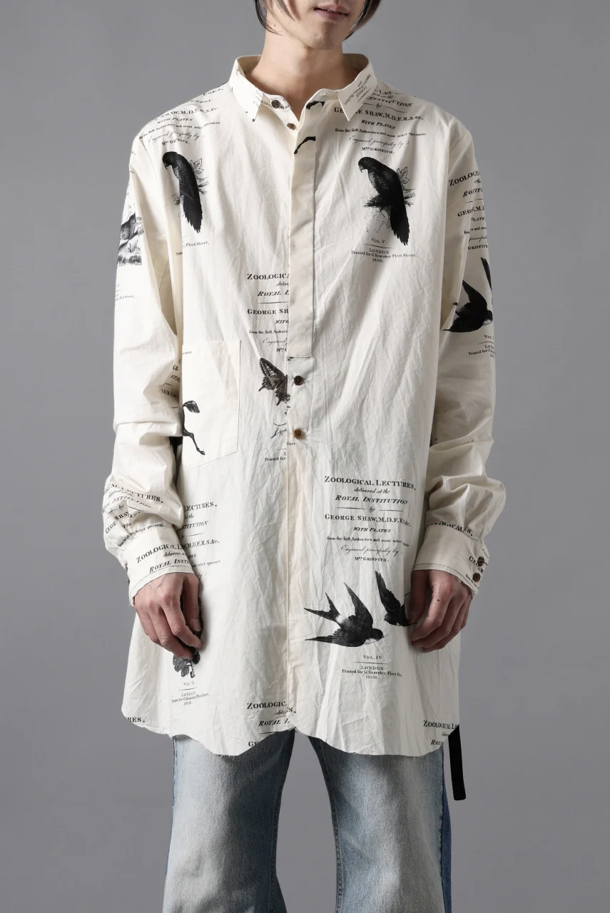 Aleksandr Manamis Short Collar Shirt / Type Writer Cotton (LECTURES) - Image 16