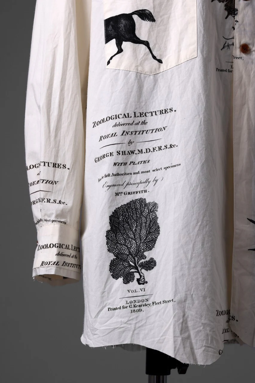 Aleksandr Manamis Short Collar Shirt / Type Writer Cotton (LECTURES) - Image 9