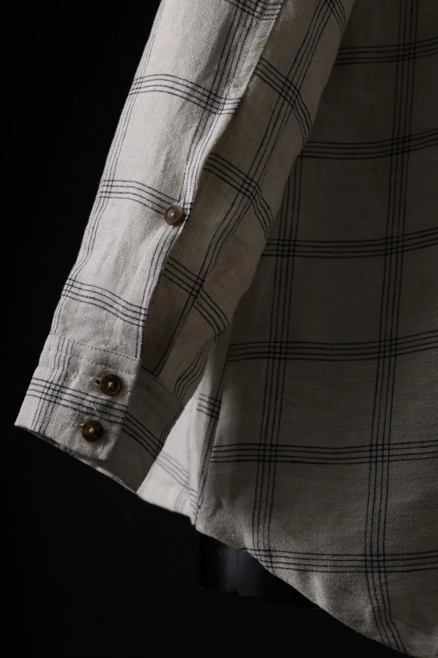 Aleksandr Manamis Strap Back Check Shirt (NAVY / OFF WHITE CHECK) - Image 14