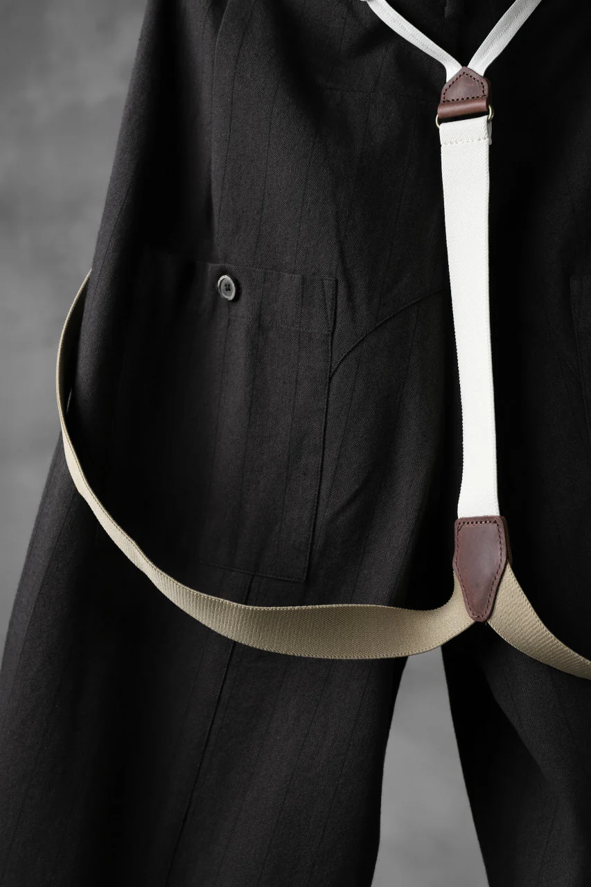 Aleksandr Manamis Wide Cropped Pant wt. Suspender / Brown Stripe - Image 16