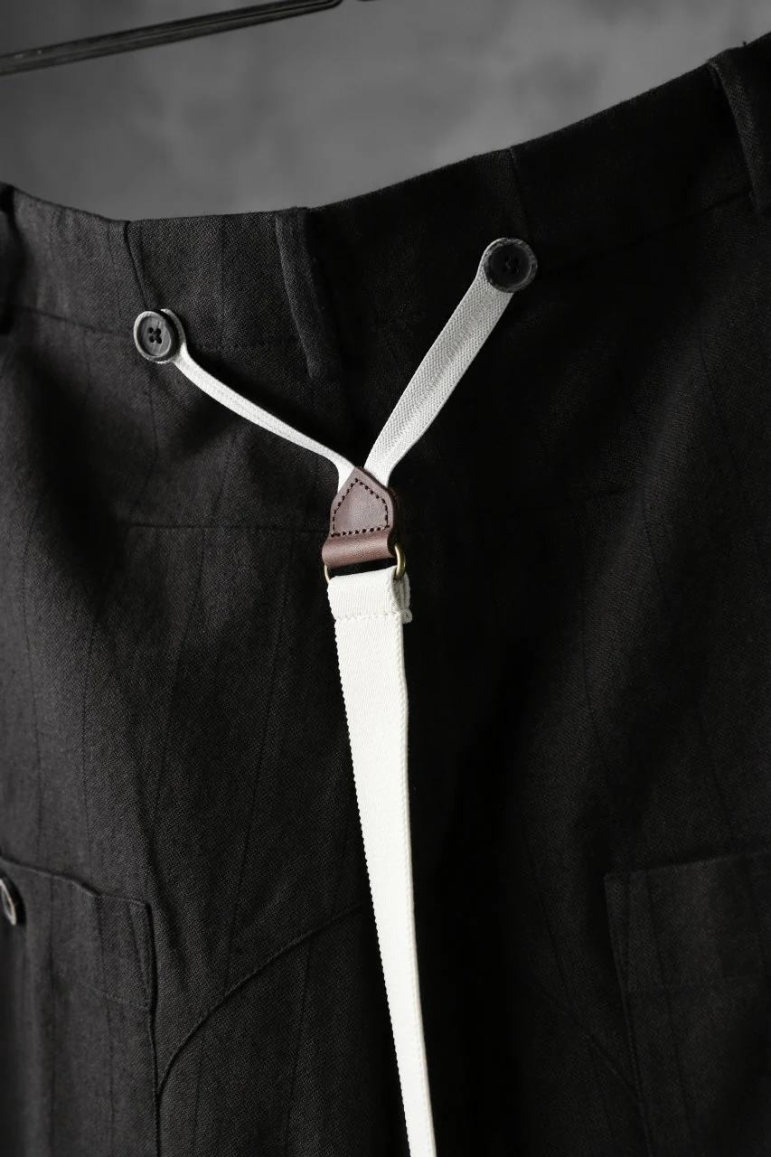 Aleksandr Manamis Wide Cropped Pant wt. Suspender / Brown Stripe - Image 18