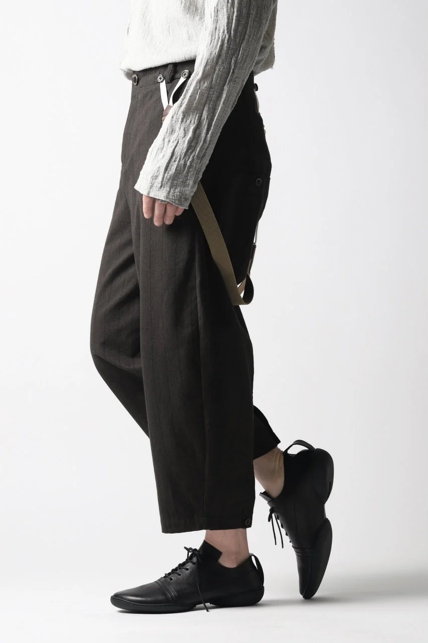 Aleksandr Manamis Wide Cropped Pant wt. Suspender / Brown Stripe - Image 26
