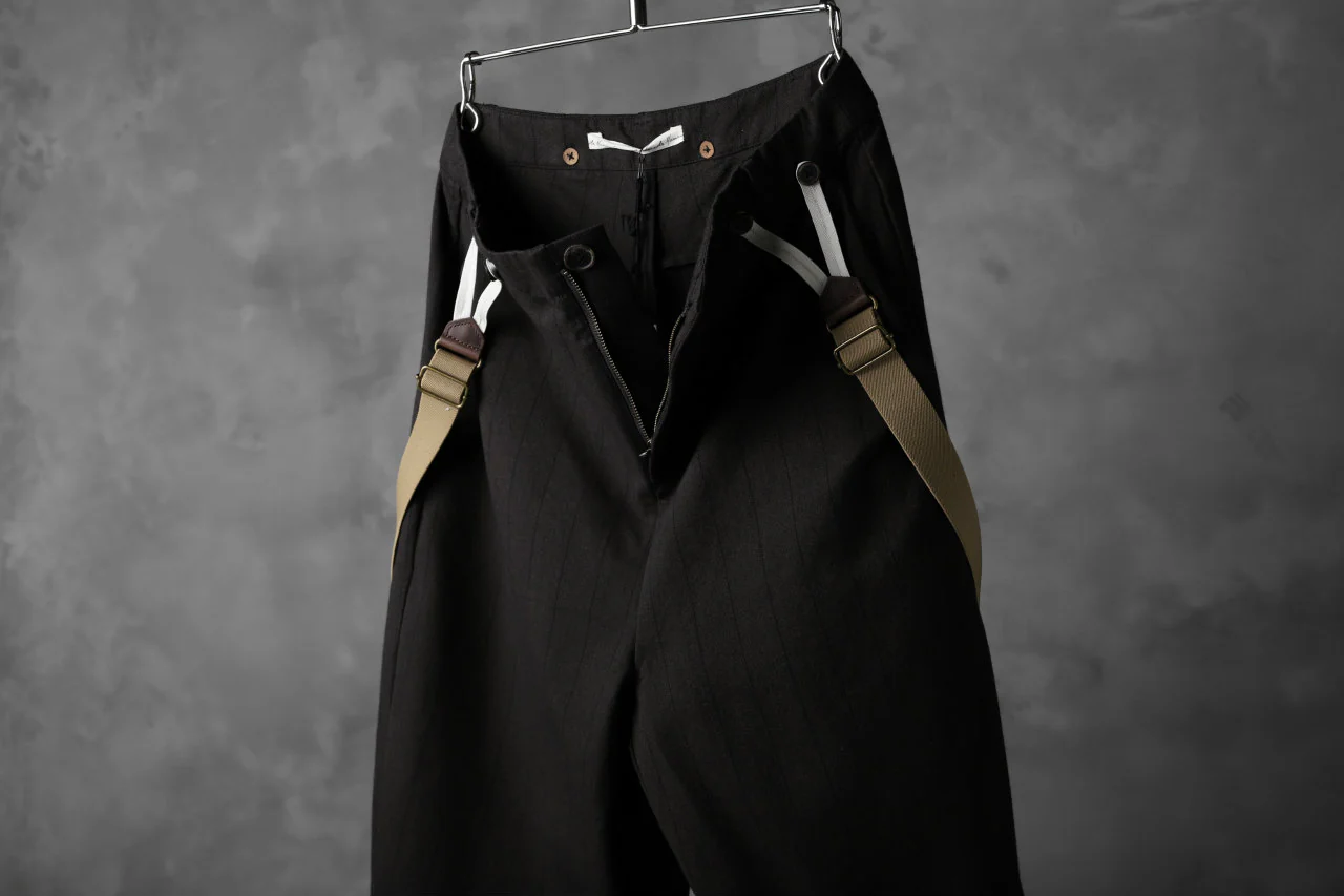 Aleksandr Manamis Wide Cropped Pant wt. Suspender / Brown Stripe - Image 44