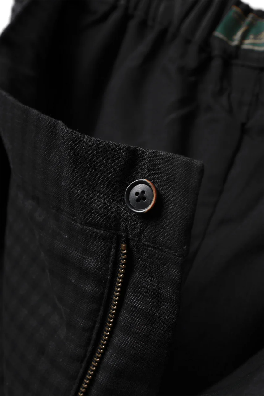 Aleksandr Manamis Wide Pant with Rope Code / CHECK & STRIPE (BLACK) - Image 13