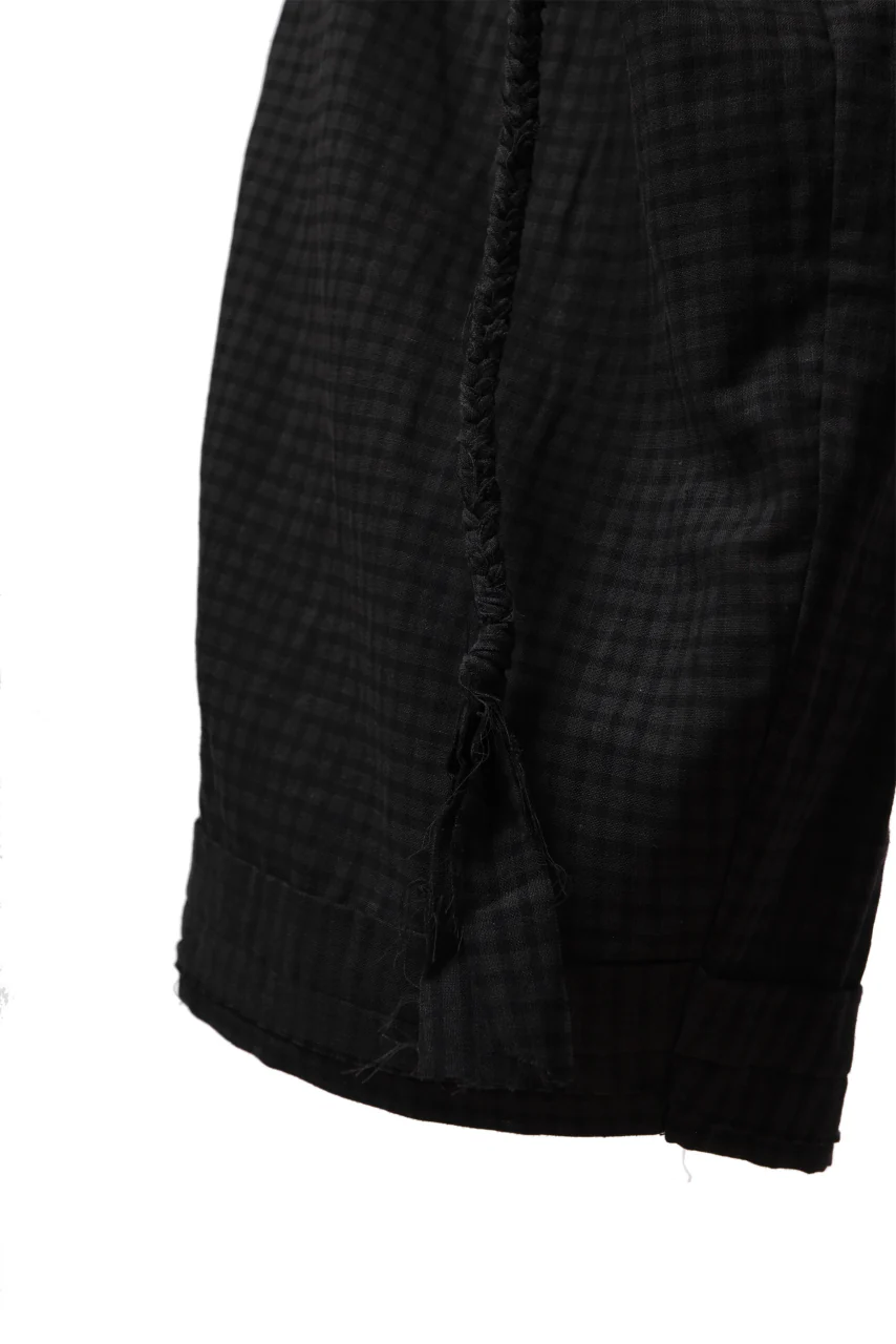 Aleksandr Manamis Wide Pant with Rope Code / CHECK & STRIPE (BLACK) - Image 16