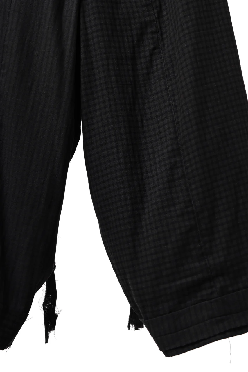 Aleksandr Manamis Wide Pant with Rope Code / CHECK & STRIPE (BLACK) - Image 20