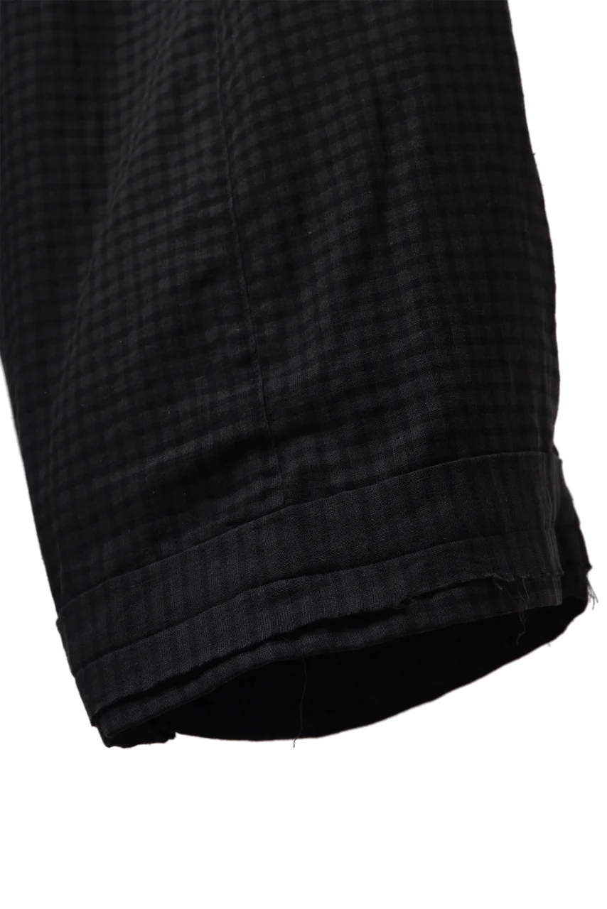 Aleksandr Manamis Wide Pant with Rope Code / CHECK & STRIPE (BLACK) - Image 21