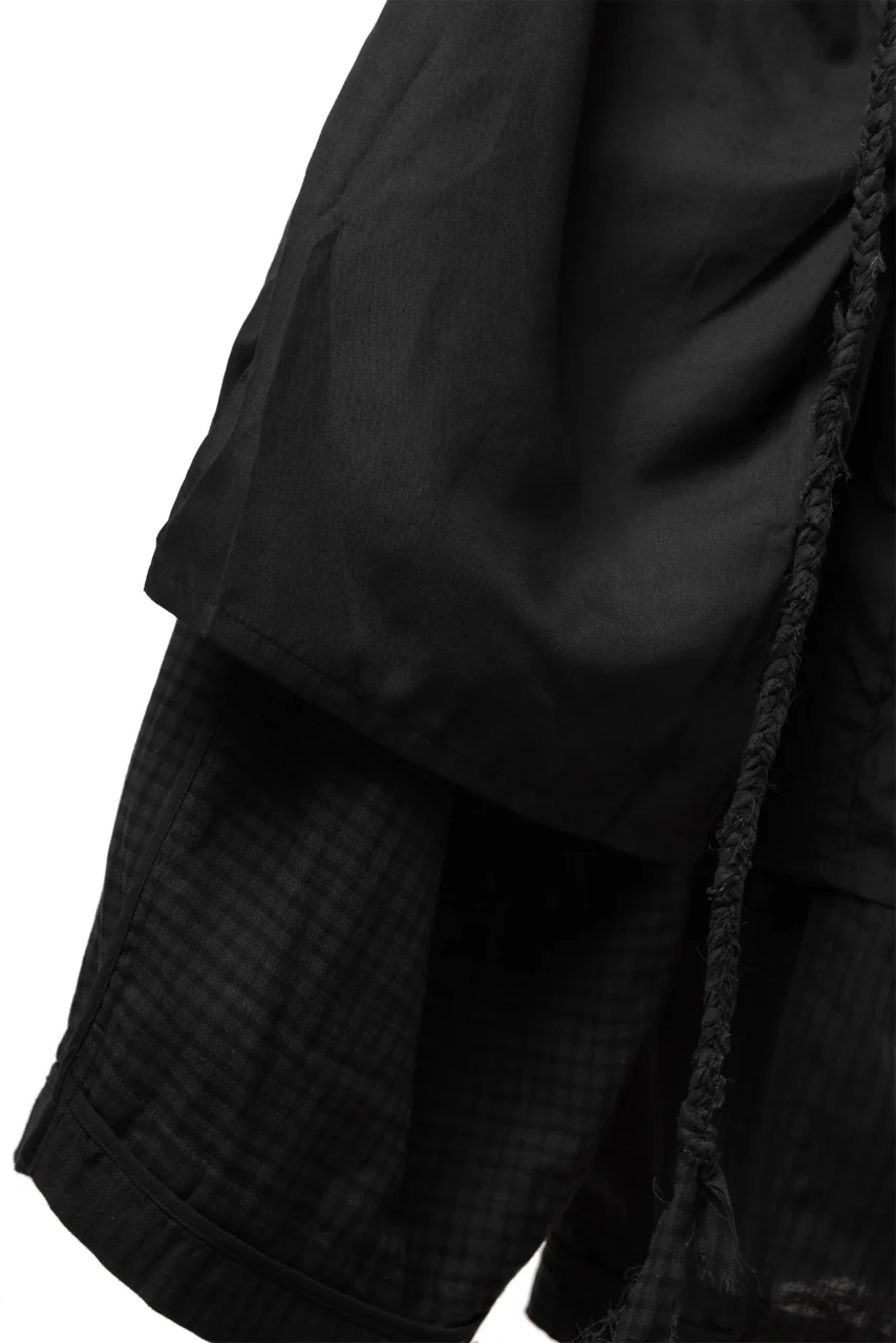 Aleksandr Manamis Wide Pant with Rope Code / CHECK & STRIPE (BLACK) - Image 23