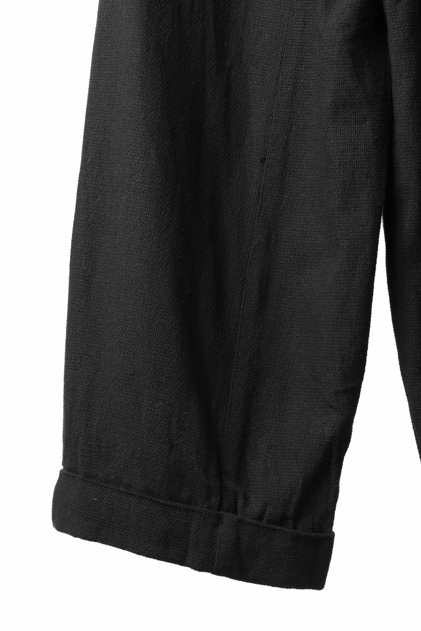 Aleksandr Manamis Wide Tapered Ankle Pant / Mesh Linen (BLACK) - Image 14