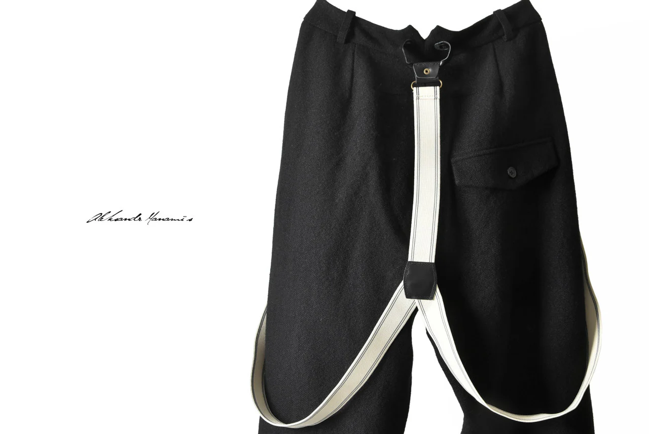 Aleksandr Manamis WOOL/LINEN WOVEN TAILORED PANT with SUSPENDERS - Image 20