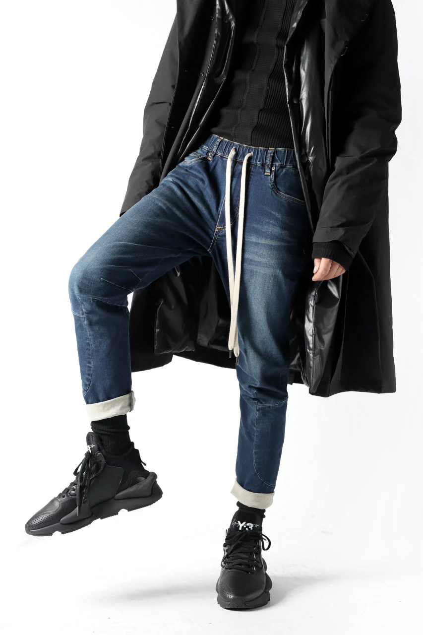 ATTACHMENT Easy Moto Pants / Satain High Power Stretch Denim (NAVY) - Image 6