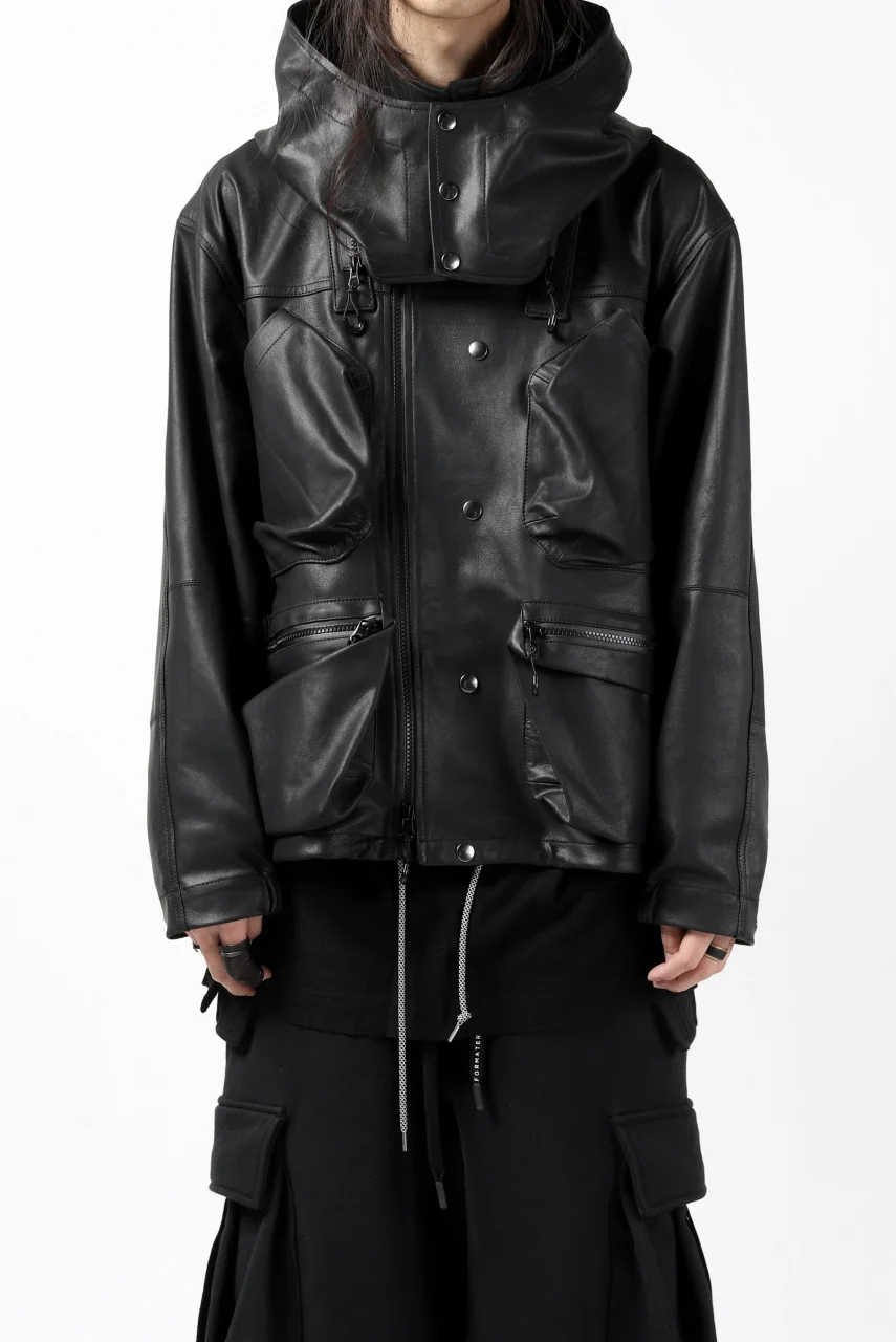 BACKLASH × SEVESKIG MULTIFUNCTION JACKET / GOAT DOUBLEFACE (BLACK) - Image 3