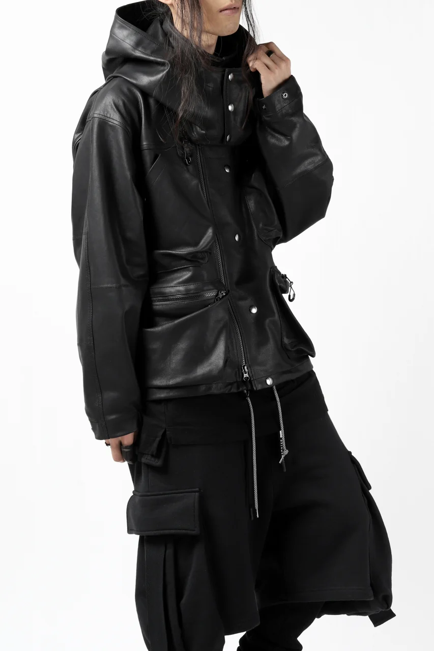 BACKLASH × SEVESKIG MULTIFUNCTION JACKET / GOAT DOUBLEFACE (BLACK) - Image 5