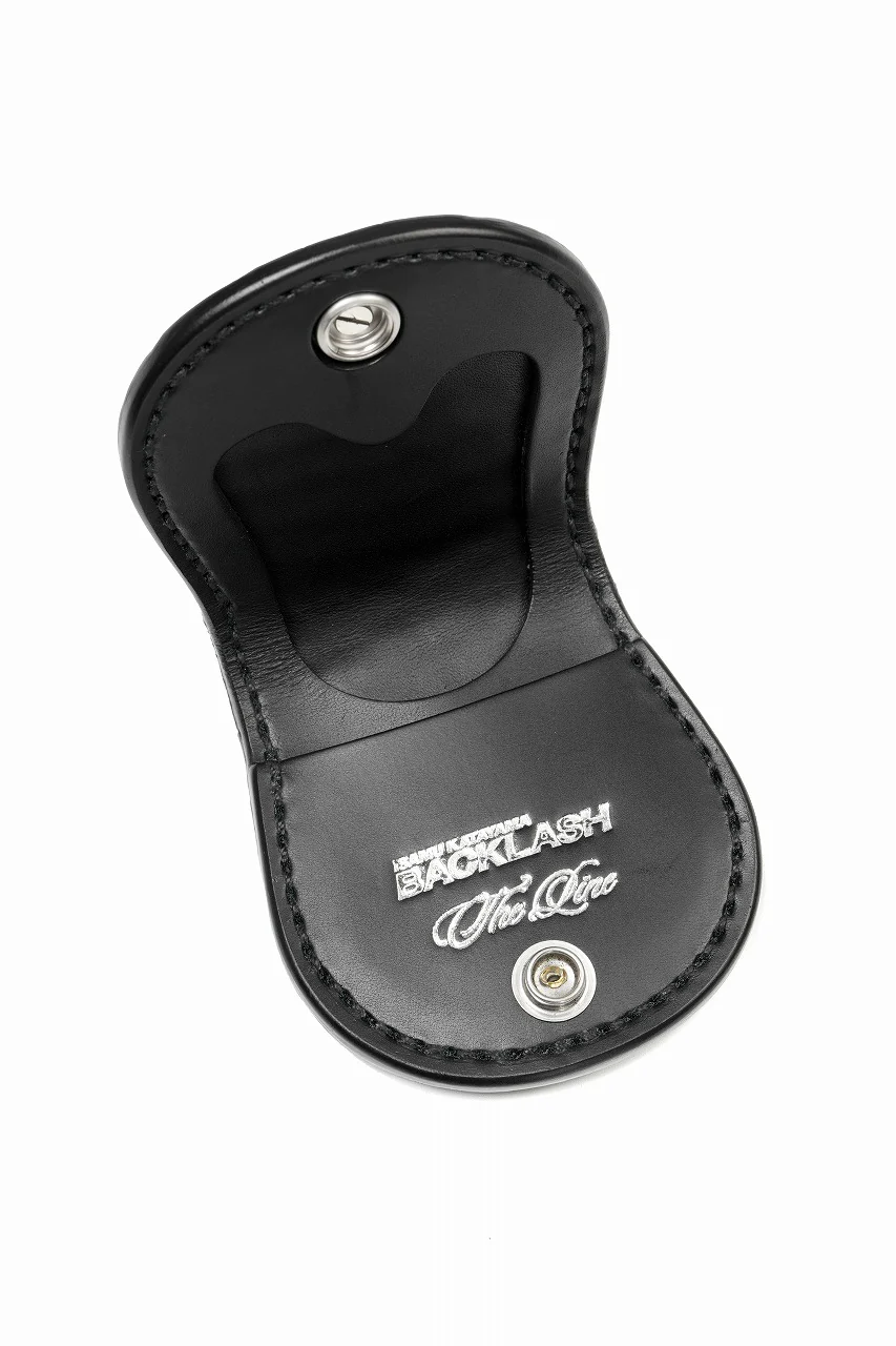 BACKLASH THE LINE CROCODILE+SILVER 925 BUTTON COIN PURSE (BLACK) - Image 8