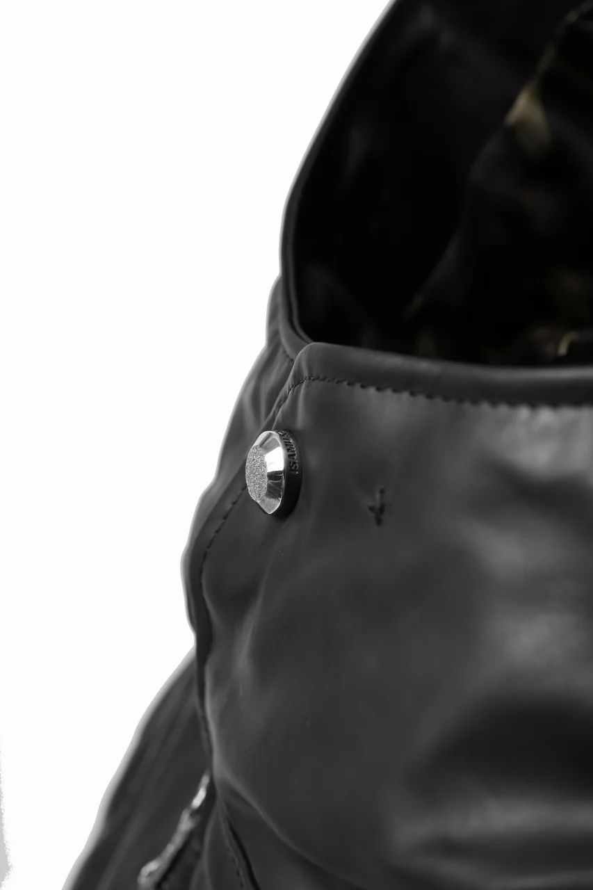 BACKLASH THE LINE exclusive HOODED DOWN JACKET / GUIDI CALF + POLISH WHITE GOOSE (BLACK) - Image 20