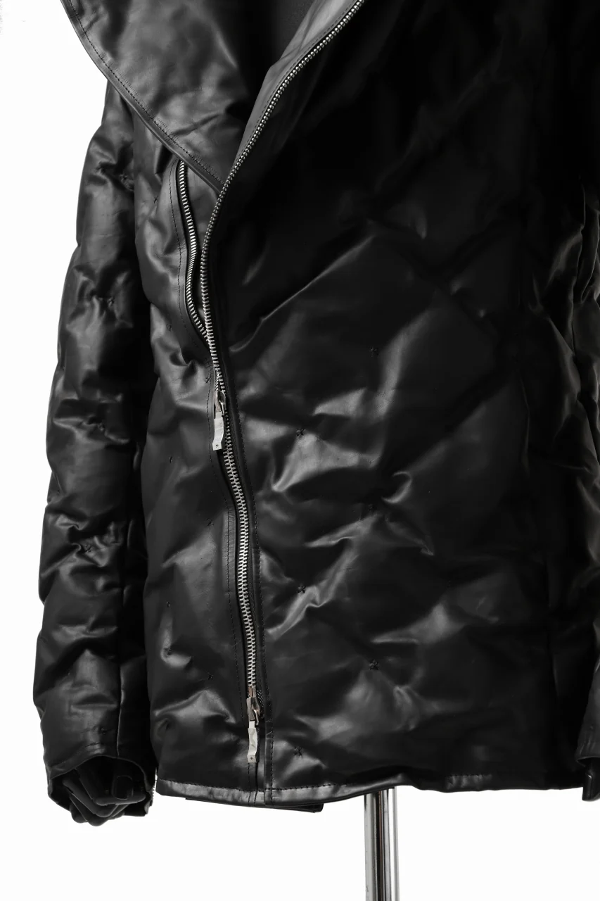 BACKLASH THE LINE exclusive HOODED DOWN JACKET / GUIDI CALF + POLISH WHITE GOOSE (BLACK) - Image 22