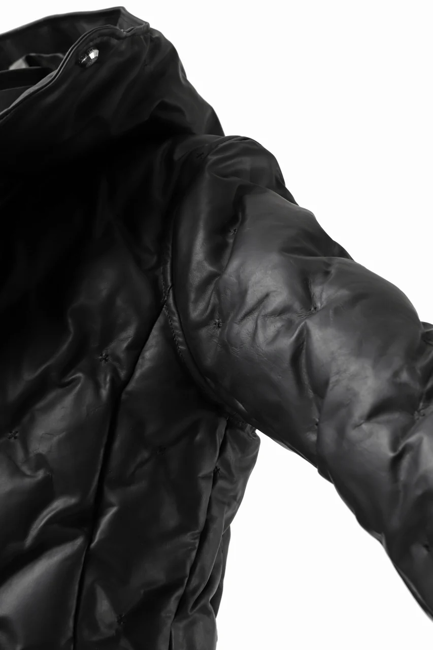BACKLASH THE LINE exclusive HOODED DOWN JACKET / GUIDI CALF + POLISH WHITE GOOSE (BLACK) - Image 23