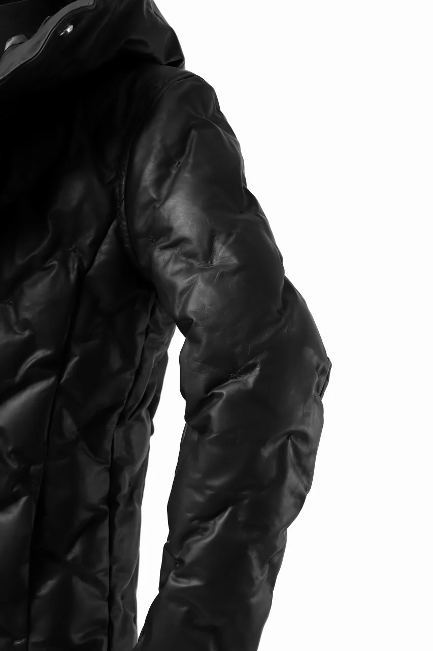 BACKLASH THE LINE exclusive HOODED DOWN JACKET / GUIDI CALF + POLISH WHITE GOOSE (BLACK) - Image 26