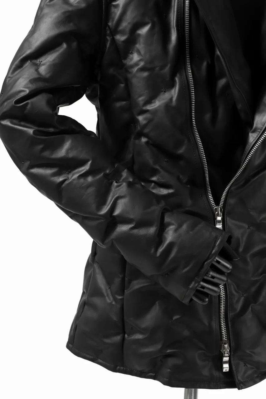 BACKLASH THE LINE exclusive HOODED DOWN JACKET / GUIDI CALF + POLISH WHITE GOOSE (BLACK) - Image 27