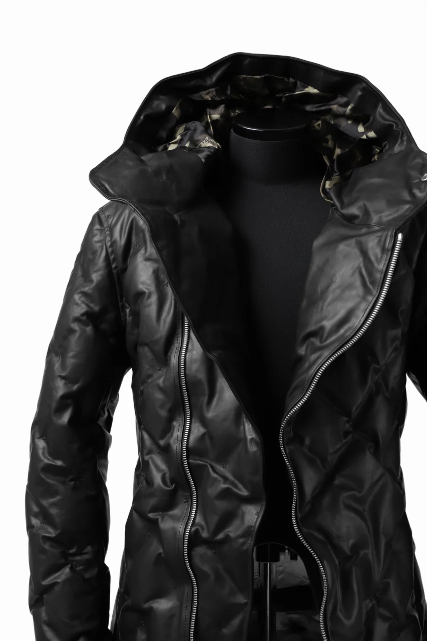 BACKLASH THE LINE exclusive HOODED DOWN JACKET / GUIDI CALF + POLISH WHITE GOOSE (BLACK) - Image 30