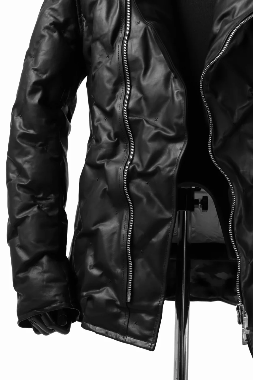 BACKLASH THE LINE exclusive HOODED DOWN JACKET / GUIDI CALF + POLISH WHITE GOOSE (BLACK) - Image 31