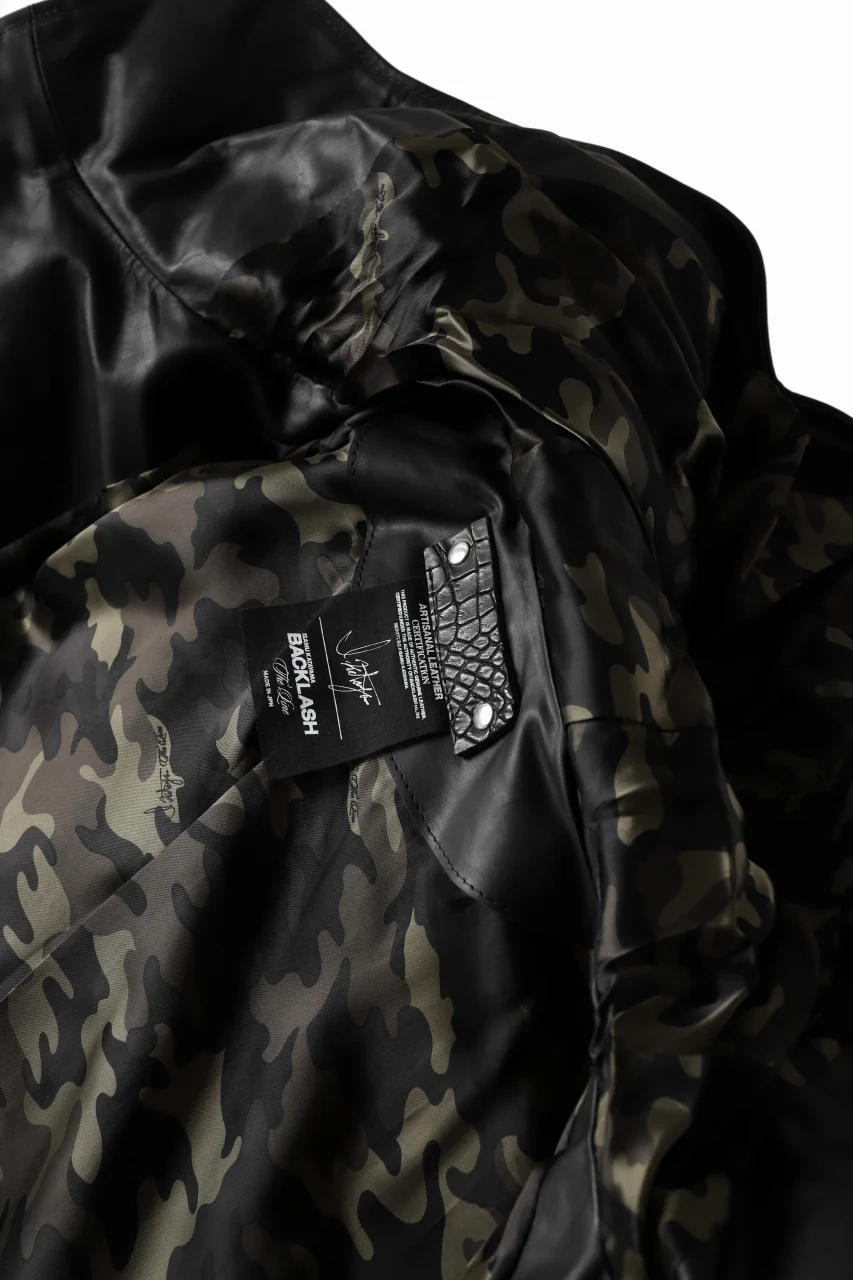 BACKLASH THE LINE exclusive HOODED DOWN JACKET / GUIDI CALF + POLISH WHITE GOOSE (BLACK) - Image 33