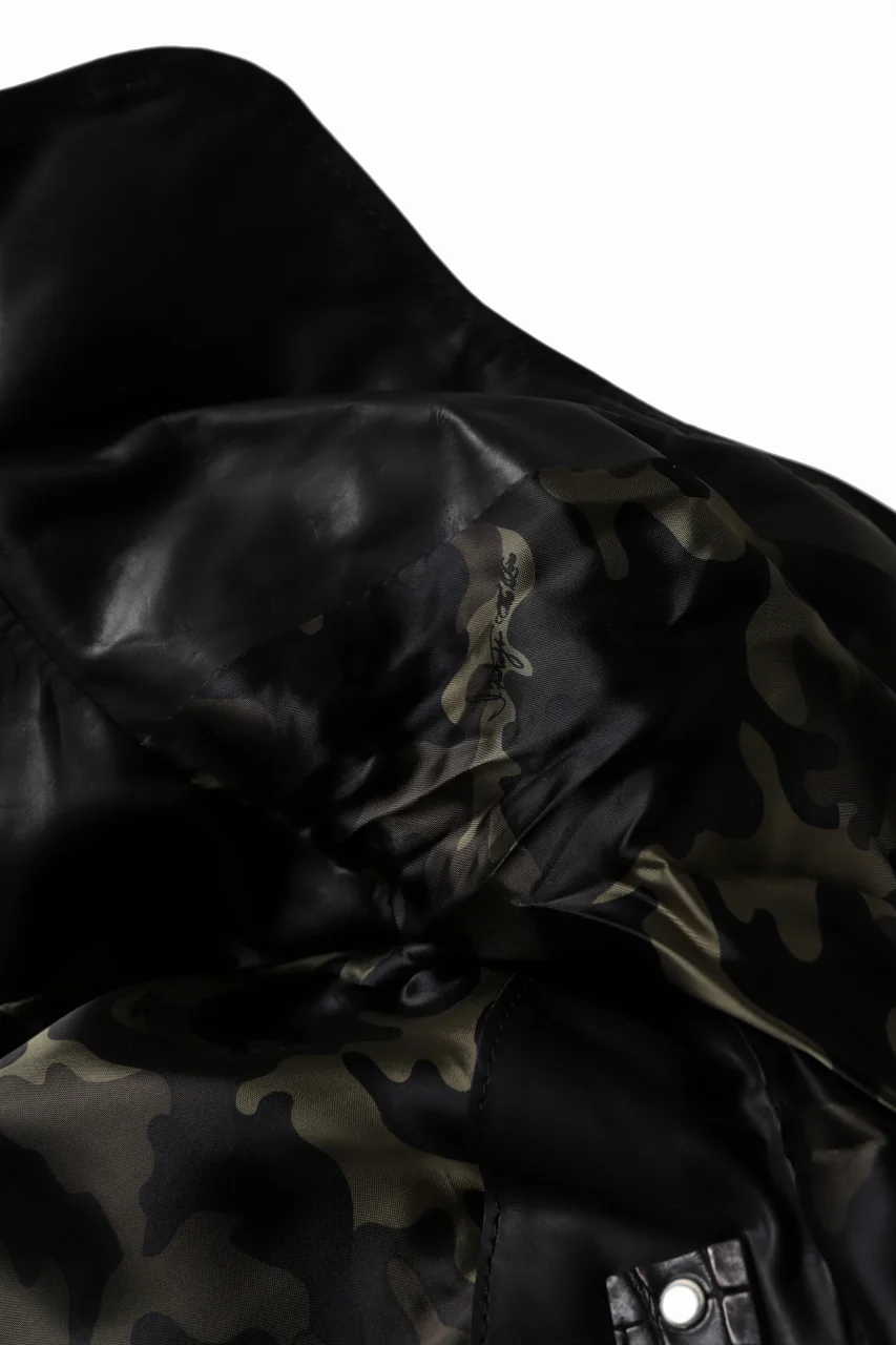 BACKLASH THE LINE exclusive HOODED DOWN JACKET / GUIDI CALF + POLISH WHITE GOOSE (BLACK) - Image 35