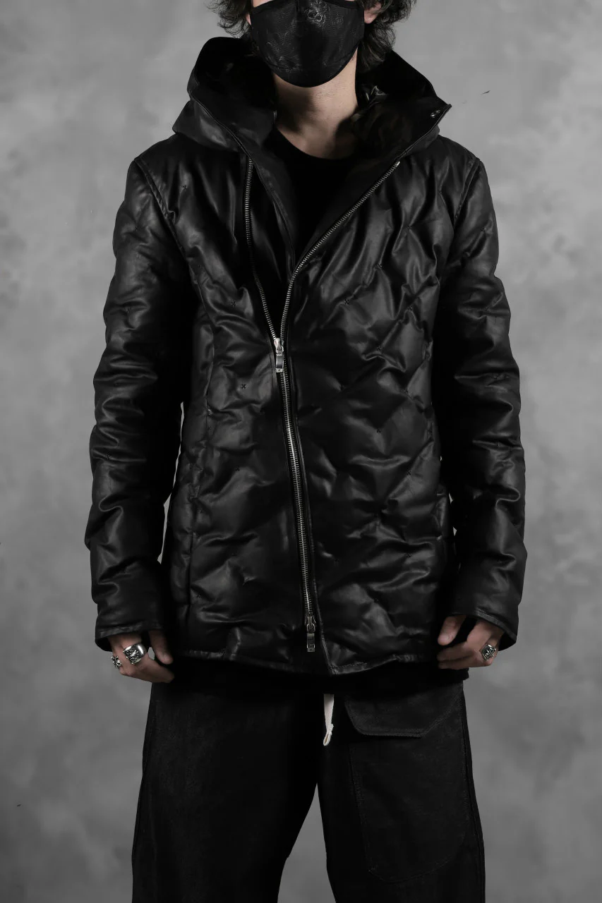 BACKLASH THE LINE exclusive HOODED DOWN JACKET / GUIDI CALF + POLISH WHITE GOOSE (BLACK) - Image 38