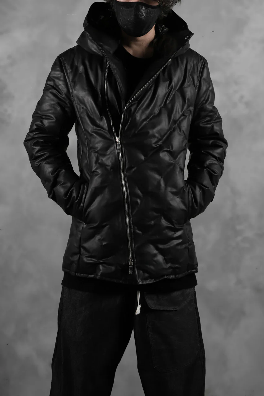 BACKLASH THE LINE exclusive HOODED DOWN JACKET / GUIDI CALF + POLISH WHITE GOOSE (BLACK) - Image 39