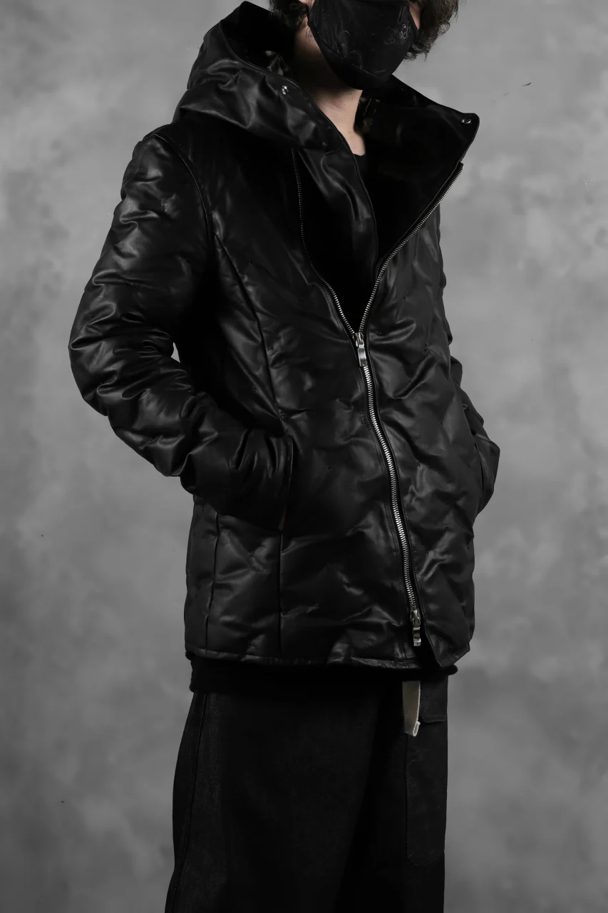 BACKLASH THE LINE exclusive HOODED DOWN JACKET / GUIDI CALF + POLISH WHITE GOOSE (BLACK) - Image 40