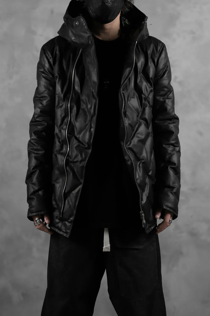 BACKLASH THE LINE exclusive HOODED DOWN JACKET / GUIDI CALF + POLISH WHITE GOOSE (BLACK) - Image 41