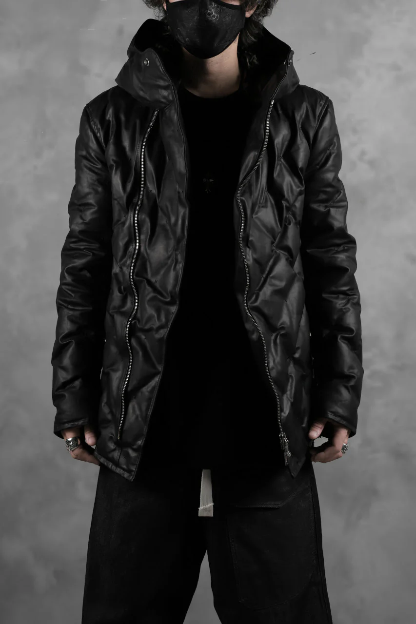 BACKLASH THE LINE exclusive HOODED DOWN JACKET / GUIDI CALF + POLISH WHITE GOOSE (BLACK) - Image 42