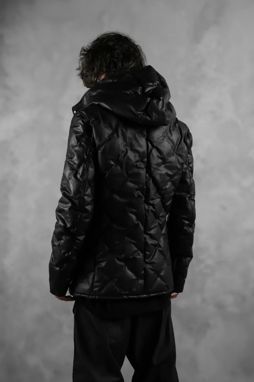 BACKLASH THE LINE exclusive HOODED DOWN JACKET / GUIDI CALF + POLISH WHITE GOOSE (BLACK) - Image 45