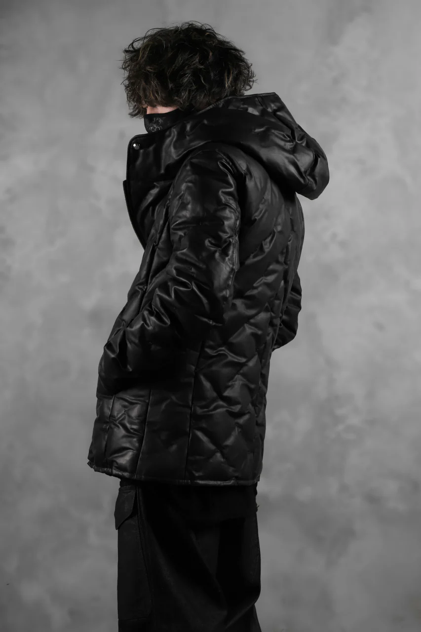 BACKLASH THE LINE exclusive HOODED DOWN JACKET / GUIDI CALF + POLISH WHITE GOOSE (BLACK) - Image 46