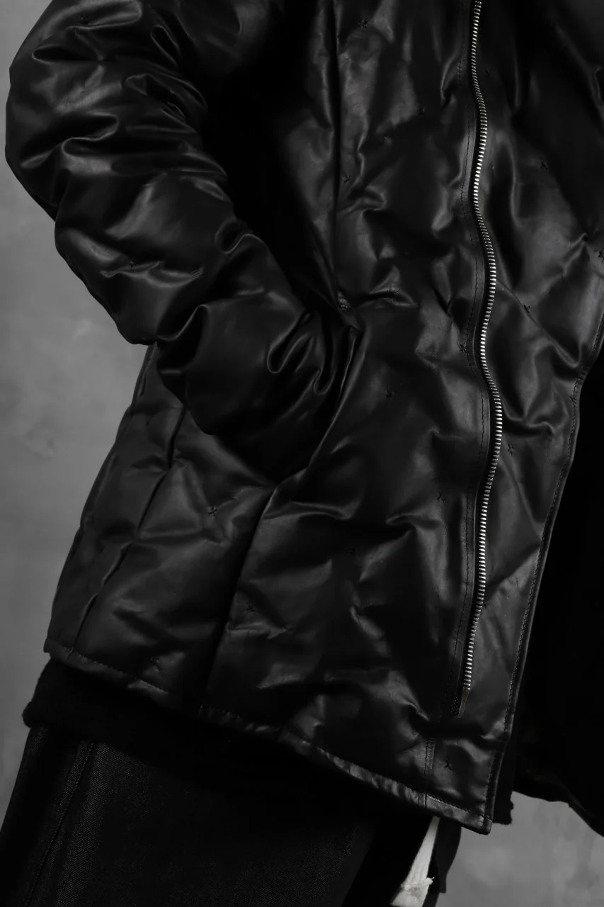 BACKLASH THE LINE exclusive HOODED DOWN JACKET / GUIDI CALF + POLISH WHITE GOOSE (BLACK) - Image 47