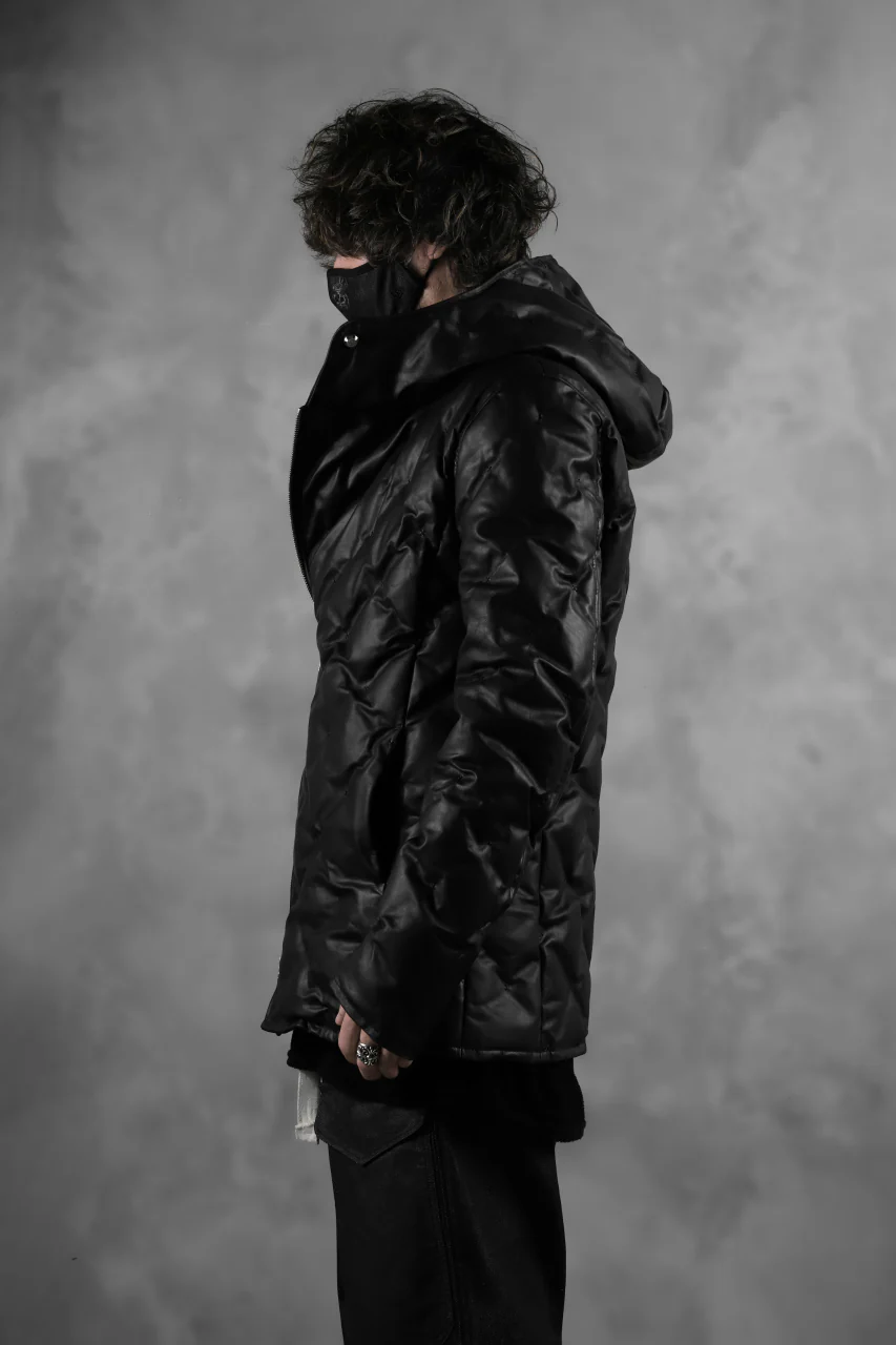 BACKLASH THE LINE exclusive HOODED DOWN JACKET / GUIDI CALF + POLISH WHITE GOOSE (BLACK) - Image 48