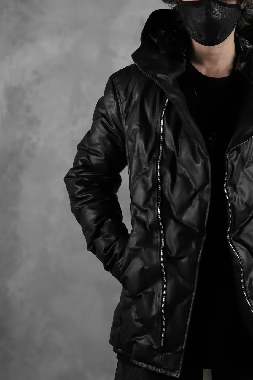 BACKLASH THE LINE exclusive HOODED DOWN JACKET / GUIDI CALF + POLISH WHITE GOOSE (BLACK) - Image 53