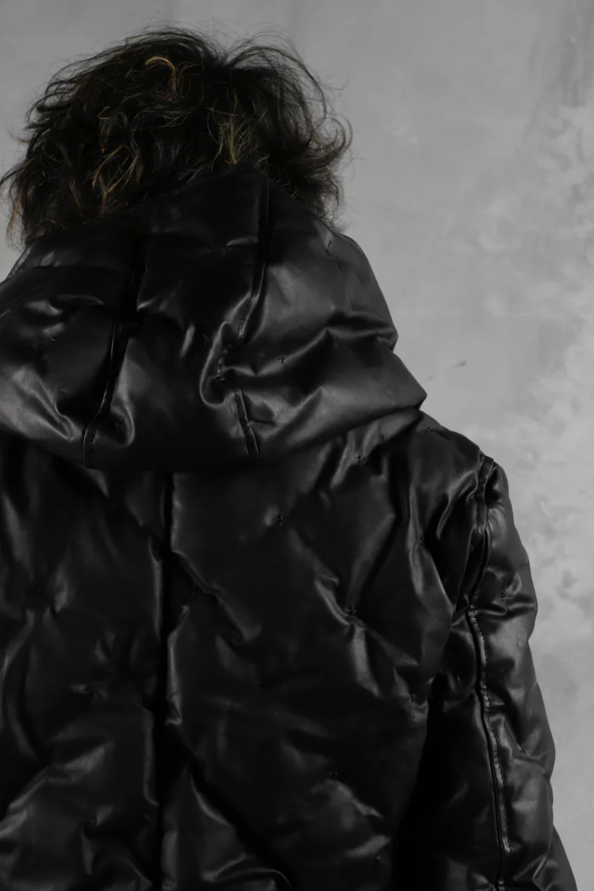 BACKLASH THE LINE exclusive HOODED DOWN JACKET / GUIDI CALF + POLISH WHITE GOOSE (BLACK) - Image 54