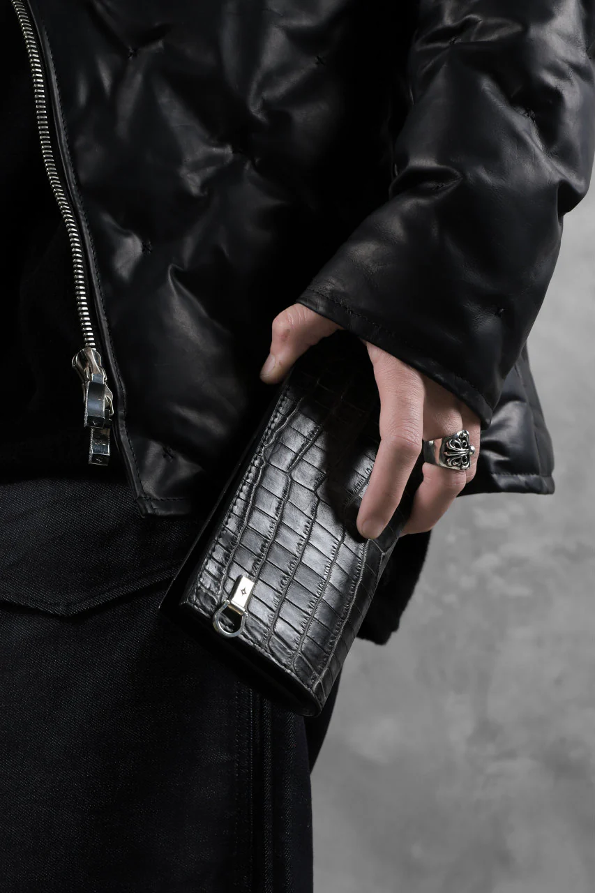 BACKLASH THE LINE exclusive HOODED DOWN JACKET / GUIDI CALF + POLISH WHITE GOOSE (BLACK) - Image 59