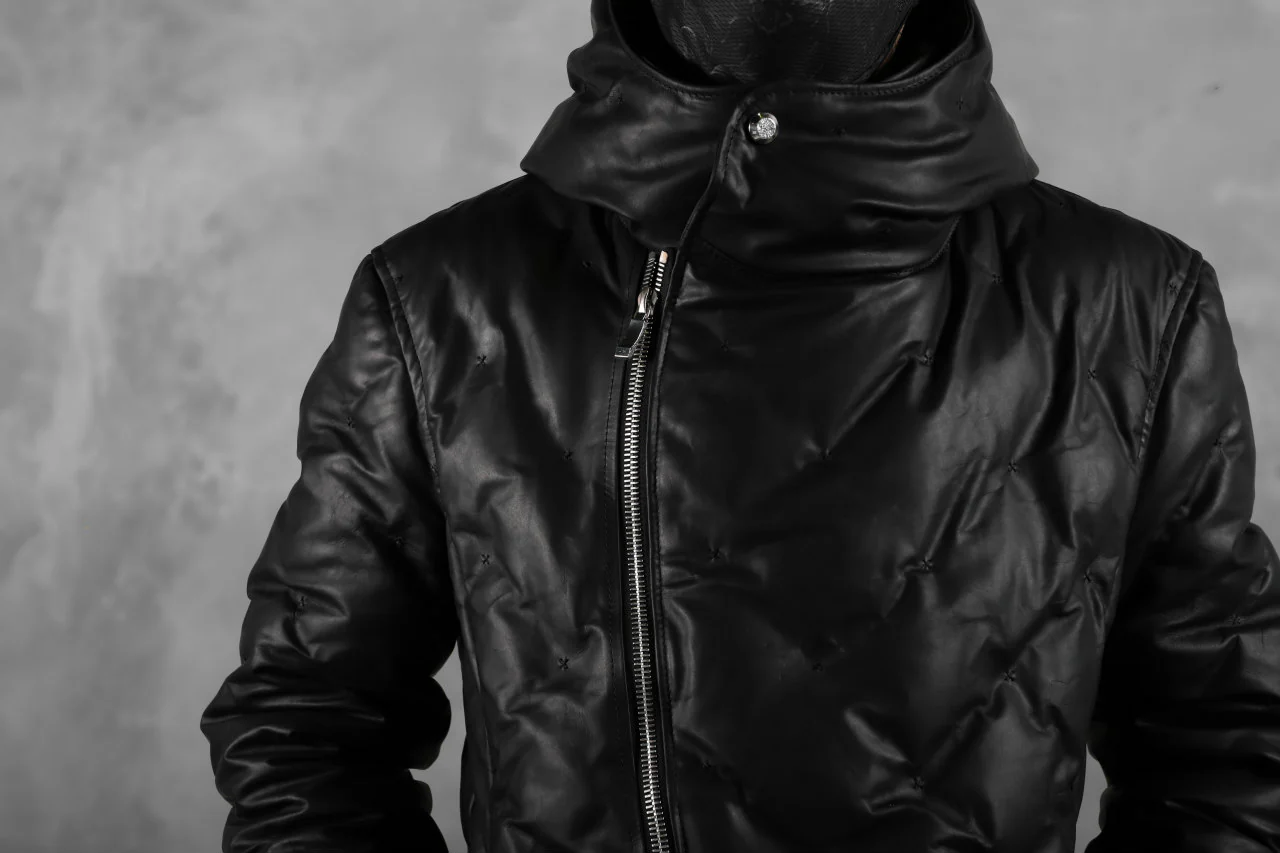 BACKLASH THE LINE exclusive HOODED DOWN JACKET / GUIDI CALF + POLISH WHITE GOOSE (BLACK) - Image 62