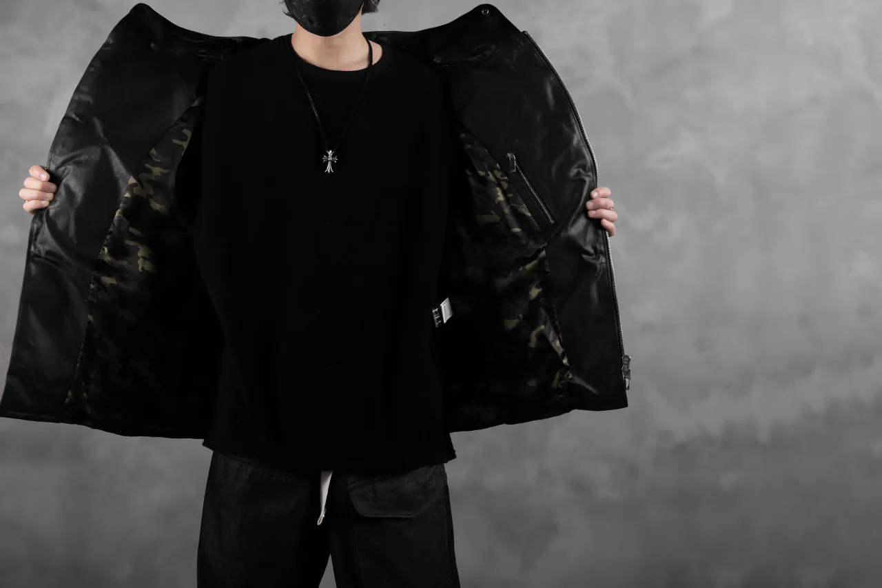 BACKLASH THE LINE exclusive HOODED DOWN JACKET / GUIDI CALF + POLISH WHITE GOOSE (BLACK) - Image 68