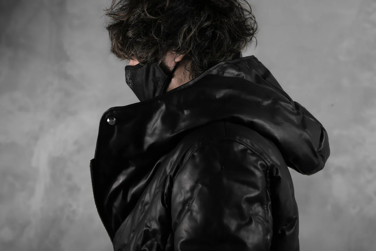 BACKLASH THE LINE exclusive HOODED DOWN JACKET / GUIDI CALF + POLISH WHITE GOOSE (BLACK) - Image 70
